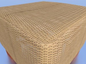 basket stool high and low poly 3D Model
