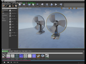 animated fan game ready Model 3D