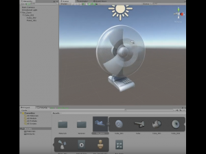 animated fan game ready Model 3D