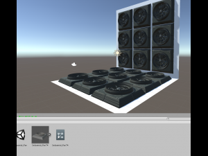 industrial fan low poly and animated 3D 模型