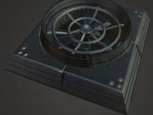 industrial fan low poly and animated 3D 模型