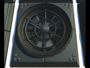 industrial fan low poly and animated 3D 模型