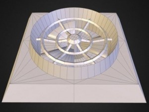 industrial fan low poly and animated 3D 模型