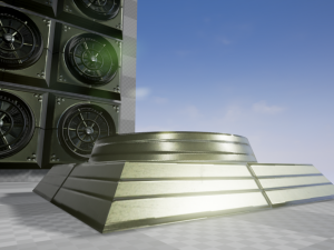 industrial fan low poly and animated 3D 模型