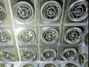 industrial fan low poly and animated 3D 模型