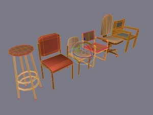 chair set 3D Модель