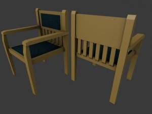 chair set 3D Модель