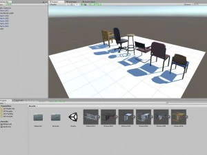 कुर्सी सेट 3D मॉडल