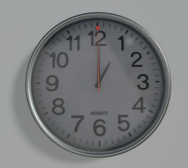 animated wall clock 3D Model .c4d .max .obj .3ds .fbx .stl .blend 