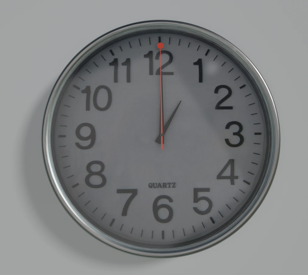animated wall clock 3D Model .c4d .max .obj .3ds .fbx .stl .blend 