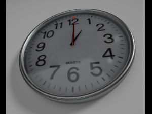 animated wall clock 3D Model