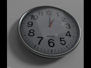 animated wall clock 3D Model