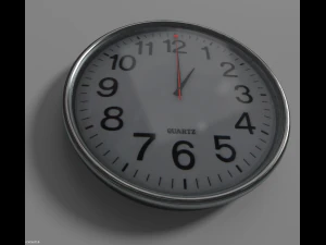 animated wall clock 3D Model