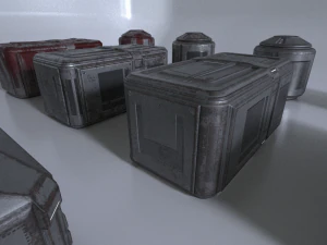 sci-fi container props game ready 3D Model