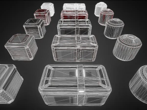 sci-fi container props game ready 3D Model