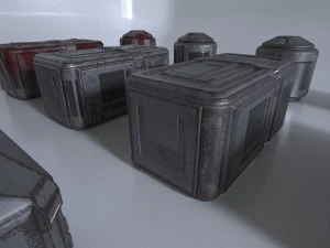 sci-fi container props game ready 3D Model