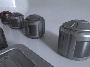 sci-fi container props game ready Modello 3D