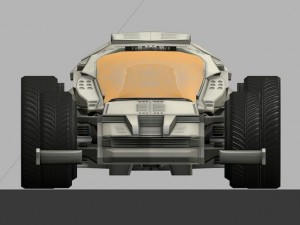 futuristic car game-ready Modello 3D