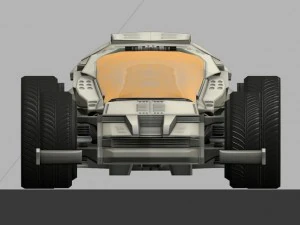 futuristic car game-ready 3D Model