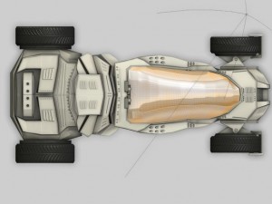 futuristic car game-ready Modello 3D