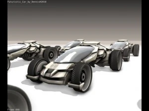 futuristic car game-ready 3D Model