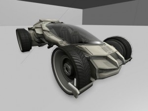 futuristic car game-ready Modello 3D
