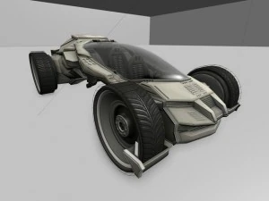 futuristic car game-ready 3D Model