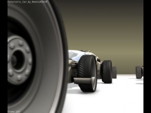 futuristic car game-ready Modello 3D