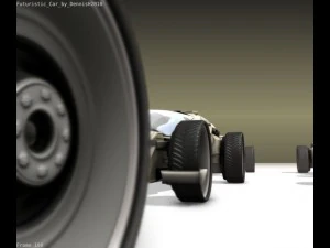 futuristic car game-ready 3D Model