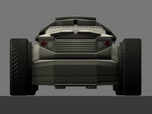 futuristic car game-ready Modello 3D