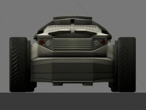 futuristic car game-ready 3D Model