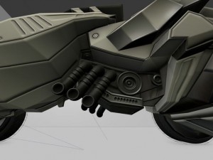 futuristic car game-ready Modello 3D