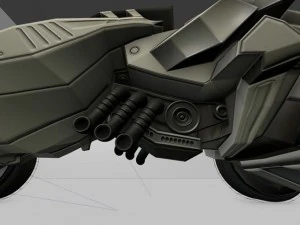 futuristic car game-ready 3D Model