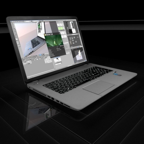 hp laptop high poly Model 3D .c4d .max .obj .3ds .fbx .stl .blend 