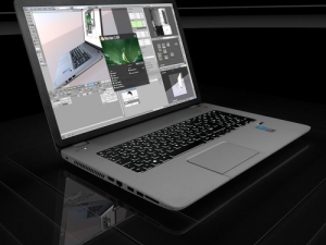 hp laptop high poly Modello 3D