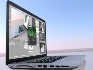 hp laptop high poly Model 3D