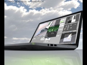 hp laptop high poly Model 3D