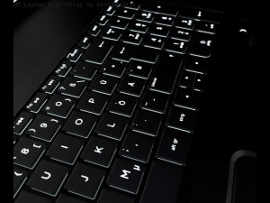 hp laptop high poly Model 3D
