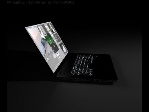 hp laptop high poly Model 3D
