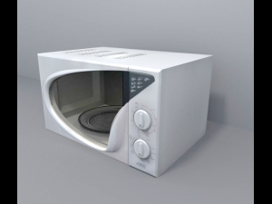 microwave rigged and animated 3D Model