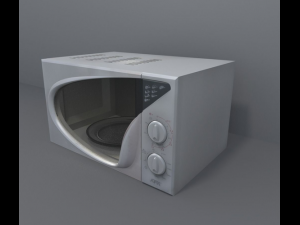 microwave rigged and animated Model 3D