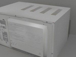 microwave rigged and animated Model 3D