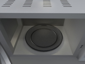microwave rigged and animated Model 3D