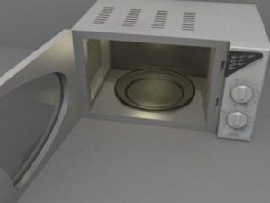 microwave rigged and animated Model 3D