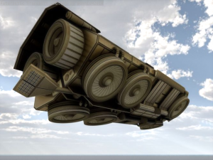futuristic transport shuttle 3D मॉडल