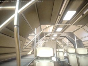 futuristic transport shuttle 3D मॉडल
