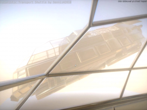 futuristic transport shuttle 3D मॉडल