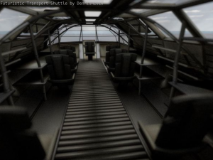 futuristic transport shuttle 3D मॉडल