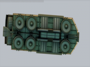 futuristic transport shuttle 3D मॉडल