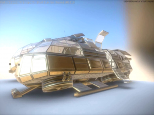 futuristic transport shuttle 3D मॉडल